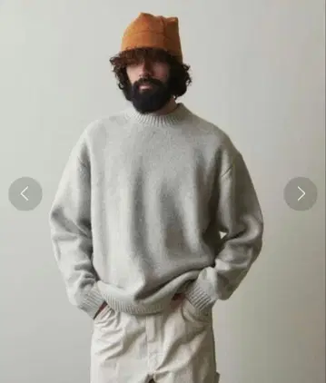 스티븐 앨런 해밀턴 라무스 울 화이트 니트 스웨터