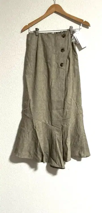 마제스틱 레곤 클래시컬 랩스커트 브라운 새상품