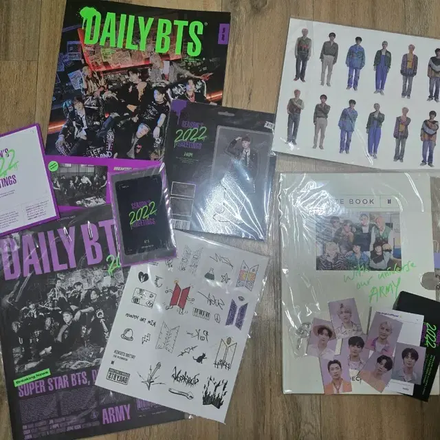 2022 데일리 bts 시즌그리팅, bts 데코키트 세트