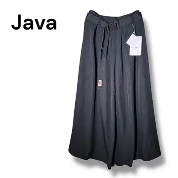 자바 벨트 포함 롱 스커트 블랙 L 사이즈 택 포함 정가 4499엔