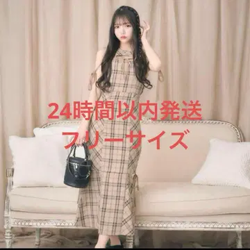 미셸 마카롱 바이어스 체크 머메이드 원피스