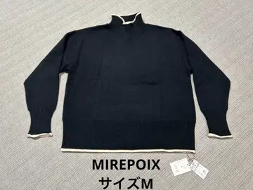미사용 새상품 MIREPOIX 블랙 하이넥 니트 스웨터 사이즈 M