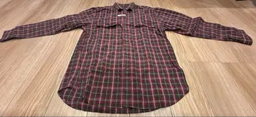 Eddie Bauer 빨간색과 그린 체크 무늬 긴팔 셔츠