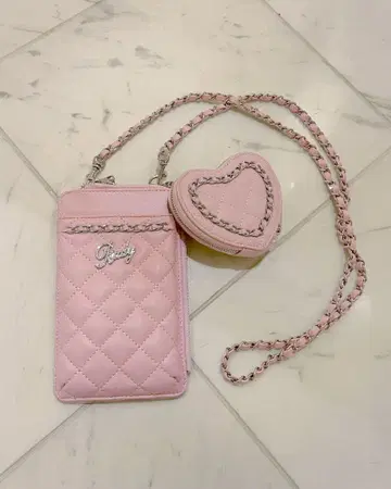 rady 체인 멀티 숄더 파우치 핑크