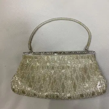 실버 비즈 핸드백