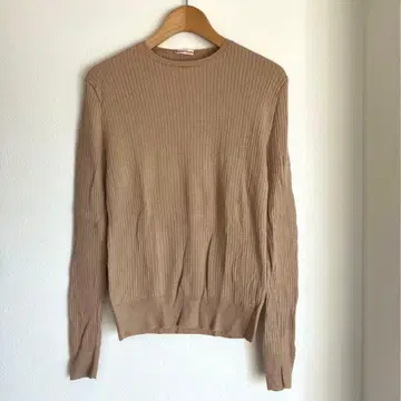 DRESSTERIOR 드레스트리얼 리브 니트 상의 실크 캐시미어