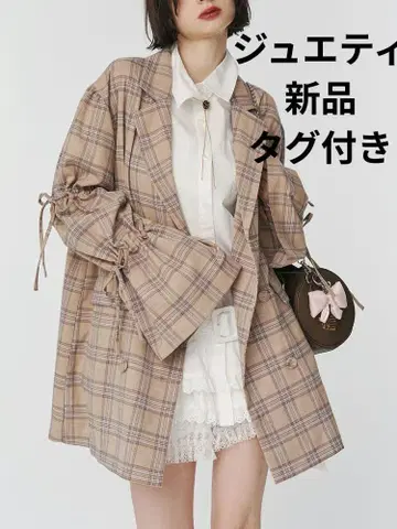 택 포함 새상품 쥬에티 슬리브 리본 자켓 미니 원피스