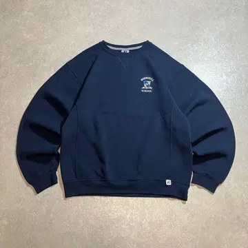 RUSSEL 러셀 애슬레틱 전면 V 맨투맨 속기모 네이비