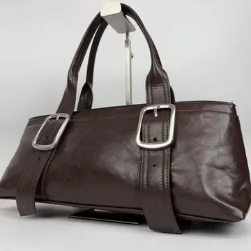 새상품급 자라 Y2K 롱 시티 가죽 핸드백 숄더 벨트 브라운