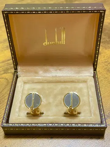 던힐 골드 실버 커프스 단추 박스 포함 던힐