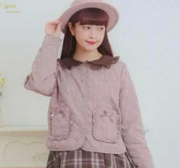 아오키 미사코 시마무라 마이멜로디 하트 퀼팅 자켓 S