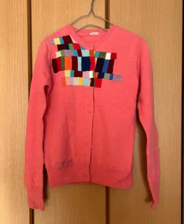 TSUMORI CHISATO 컬러풀 패치워크 긴팔 가디건 S 사이즈