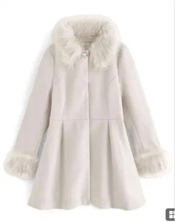 그레일 롱 코트 프렌치 걸리시 비쥬 양산 화이트