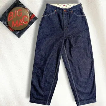 [ 새상품급 ] 빅맥 데님 페인터 팬츠 화이트 스티치 big-151