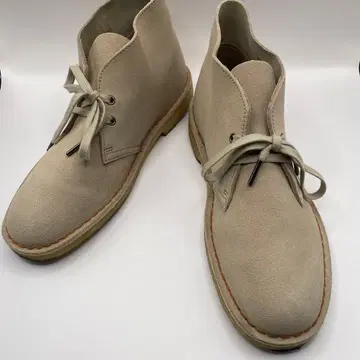 새상품급 Clarks 스웨이드 데저트 부츠 26cm 라이트 베이지