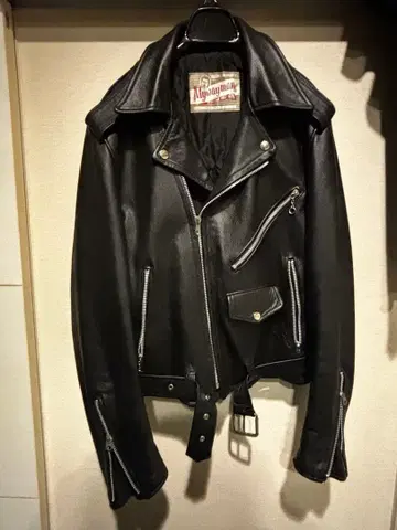 Mywayman 블랙 더블 라이더 자켓