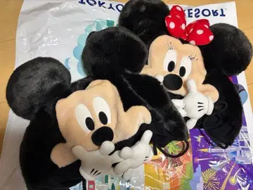 미키 미니 귀도리 모자