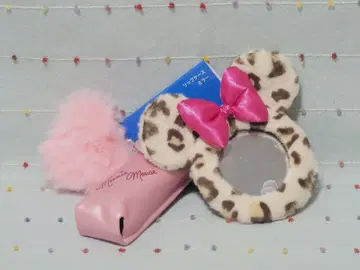 레오파드 무늬 미니 립 케이스 거울 포함 도쿄 디즈니 리조트