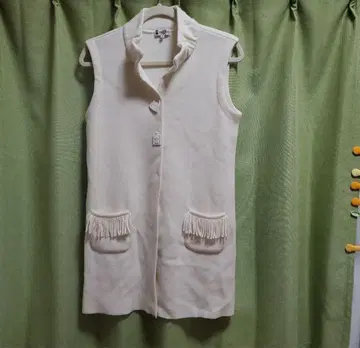 PICONE 스웨터 베스트 화이트 아이보리