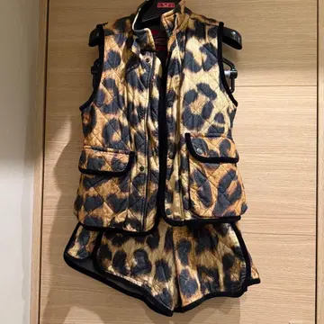 비비안 레오파드 퀼팅 셋업