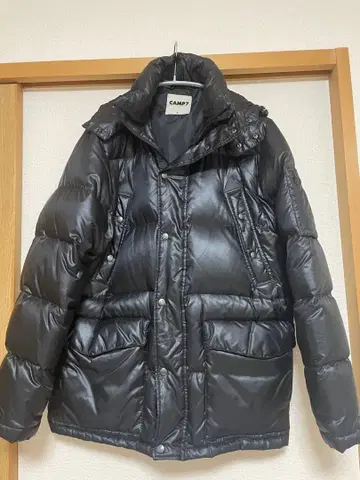 CAMP7 블랙 다운 자켓 L 사이즈