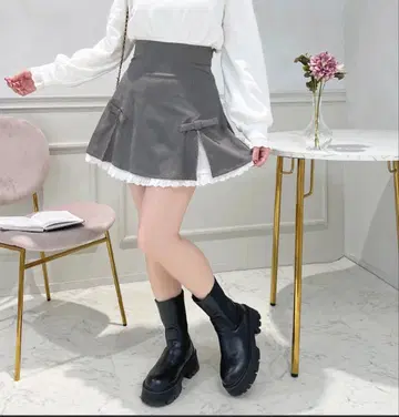 apres jour 리본 레이스 스커트 치마바지 ZOZO 한정판