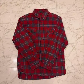 Jachs MFG 플란넬 셔츠 M 빨간색 그레이 체크