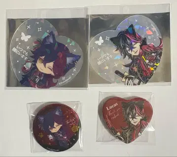 악마 집사와 검은 고양이 아쿠네코 캔뱃지 난자 하트캔 루카스