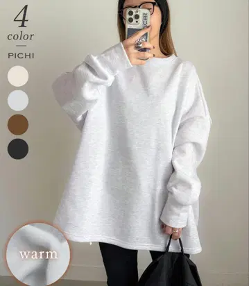 PICHI 속기모 돌먼 루즈 롱T