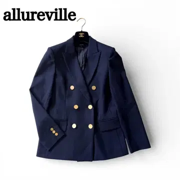 알아바일 더블 브레스트 테일러드 자켓 골드 버튼 M 네이비