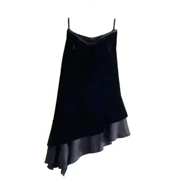 COMME CA ISM 블랙 비대칭 스커트 M