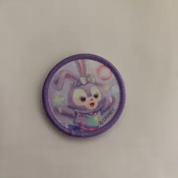 디즈니 캐릭터 패브릭 소재 패치 보라색