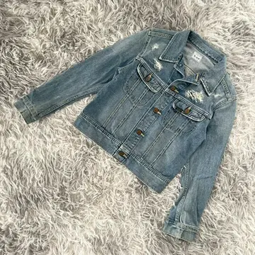 [ Lee ] 데님 자켓 G 긴팔 숏 기장 데미지 가공 EDWIN