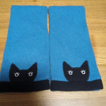 ATSUKO MATANO 고양이 얼굴 암커버 파랑