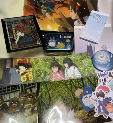 지브리 묶음 판매 굿즈 퍼즐 캔뱃지 엽서 마녀 배달부 키키 토토로