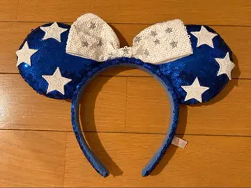 디즈니 머리띠 스팽글 별 패턴 파란색