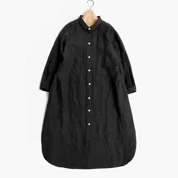 blue in green 일본제 린넨 100% 셔츠 원피스 블랙