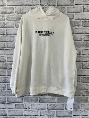 화이트 후드 부착 후드티 IS THAT FOR REAL