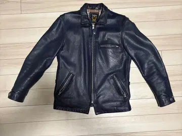 schott 가죽 라이더 자켓 네이비 사이즈:L