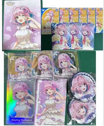 신데렐라 걸스 유메미 리아무 캔뱃지 아크릴 큐브 오로라 클리어 카드