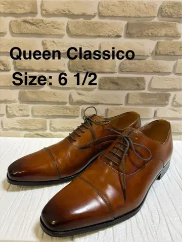 Queen Classico 브라운 가죽 드레스 신발