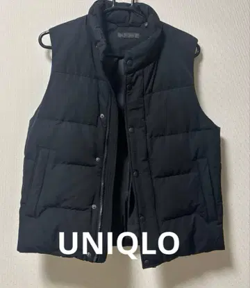 유니클로 나일론 다운 베스트 S 블랙