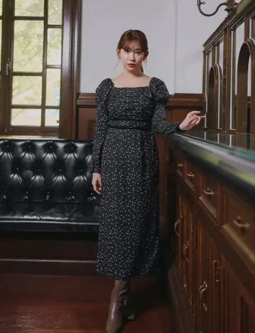 Capucine Bloom Sleeve Chiffon Dress