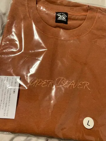 SUPER BEAVER 자수T셔츠 L 사이즈 오렌지