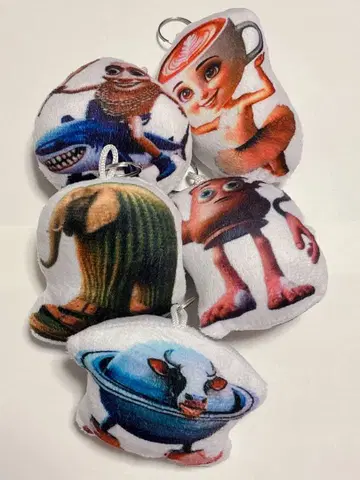 이탈리아 레인 로트 음성 포함 봉제 인형 키링 5종 세트