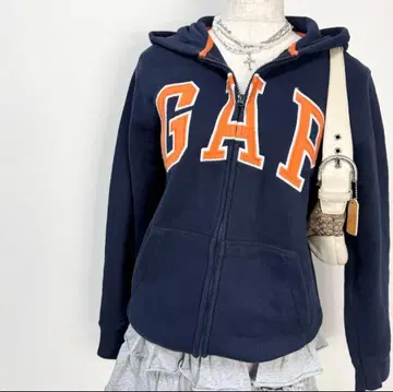 GAP 후드 부착 후드티 네이비