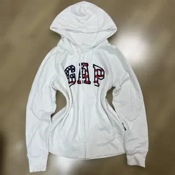 GAP y2k 헤이세이 갸루 00s 미국 국기 화이트 후드티 L 사이즈
