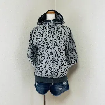 새상품급 레오파드 무늬 풀 집업 후드티 [ M ] 사이즈