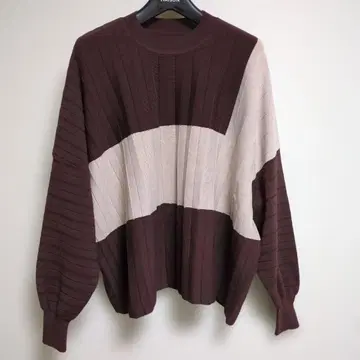 OSMOSIS 와이드 리브 니트 풀오버