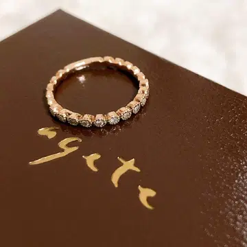 [agete] K10 x 다이아몬드 7호 프릴 반지